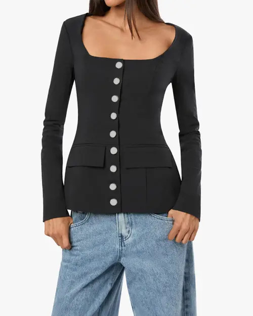 WeWoreWhat Boatneck Peplum Blazer in Black at Nordstrom, Size 0 | Nordstrom