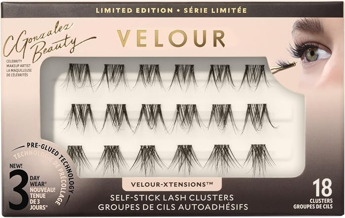 Velour x CGonzalez Beauty Self-Stick Lash Clusters, Self Adhesive Eyelashes, 18 Eyelash Clusters | Amazon (US)