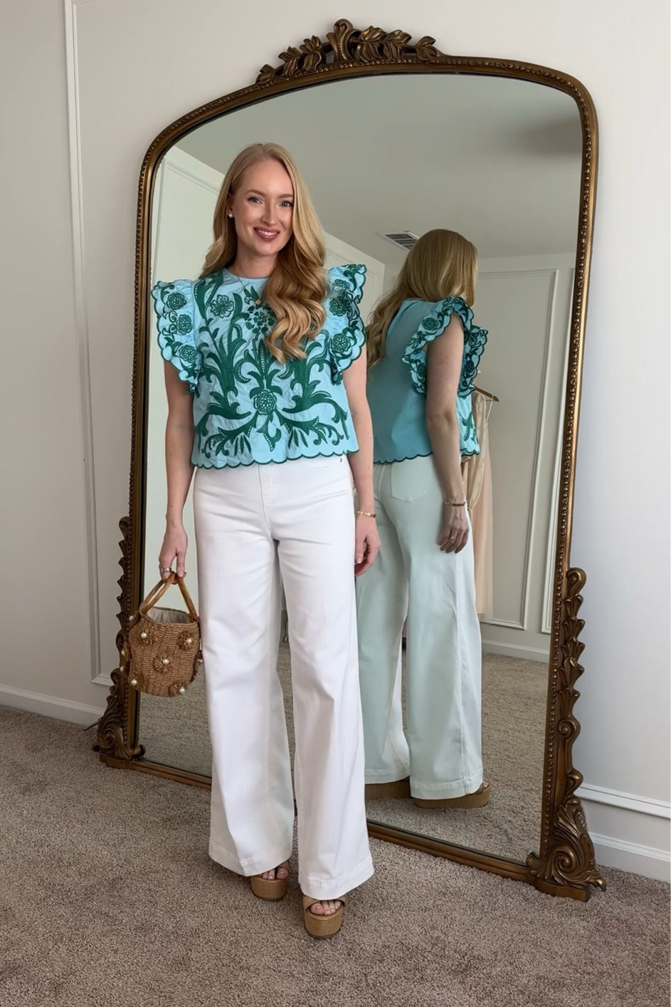 Adorable spring vacation outfit! Love the color and design of this Avara top. Wearing size small in the top and size small in these Spanx white jeans. Use my code Amandaj15 for 15% off your first Avara order. Use code AMANDAJOHNxSPANX for 20% off your first Spanx order. Spring outfits // spring workwear // casual workwear // vacation outfits // spring break outfits // white jeans // date night outfits // shopavara // Spanx jeans 



#LTKStyleTip #LTKSeasonal #LTKTravel