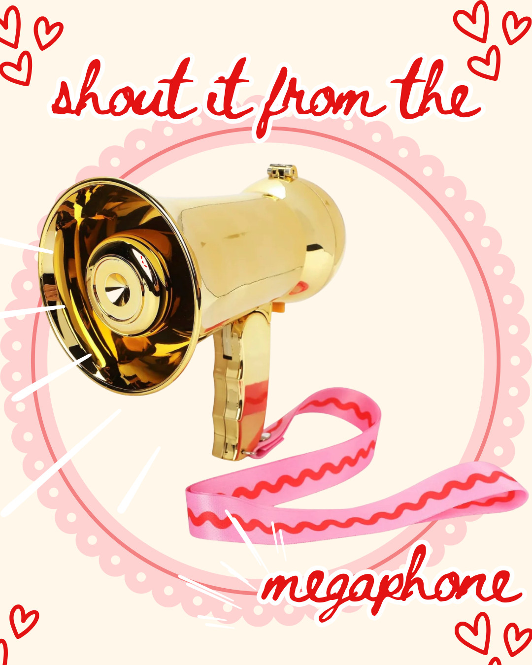 This is a must I feel like for any event and in gold and pink we need to be "shouting" it from the megaphone! @packedparty 

 #LTKValentine #LTKSaleAlert #LTKKids