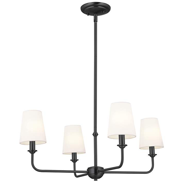 Kichler Pallas 25" Wide Black 4-Light Chandelier | Lamps Plus