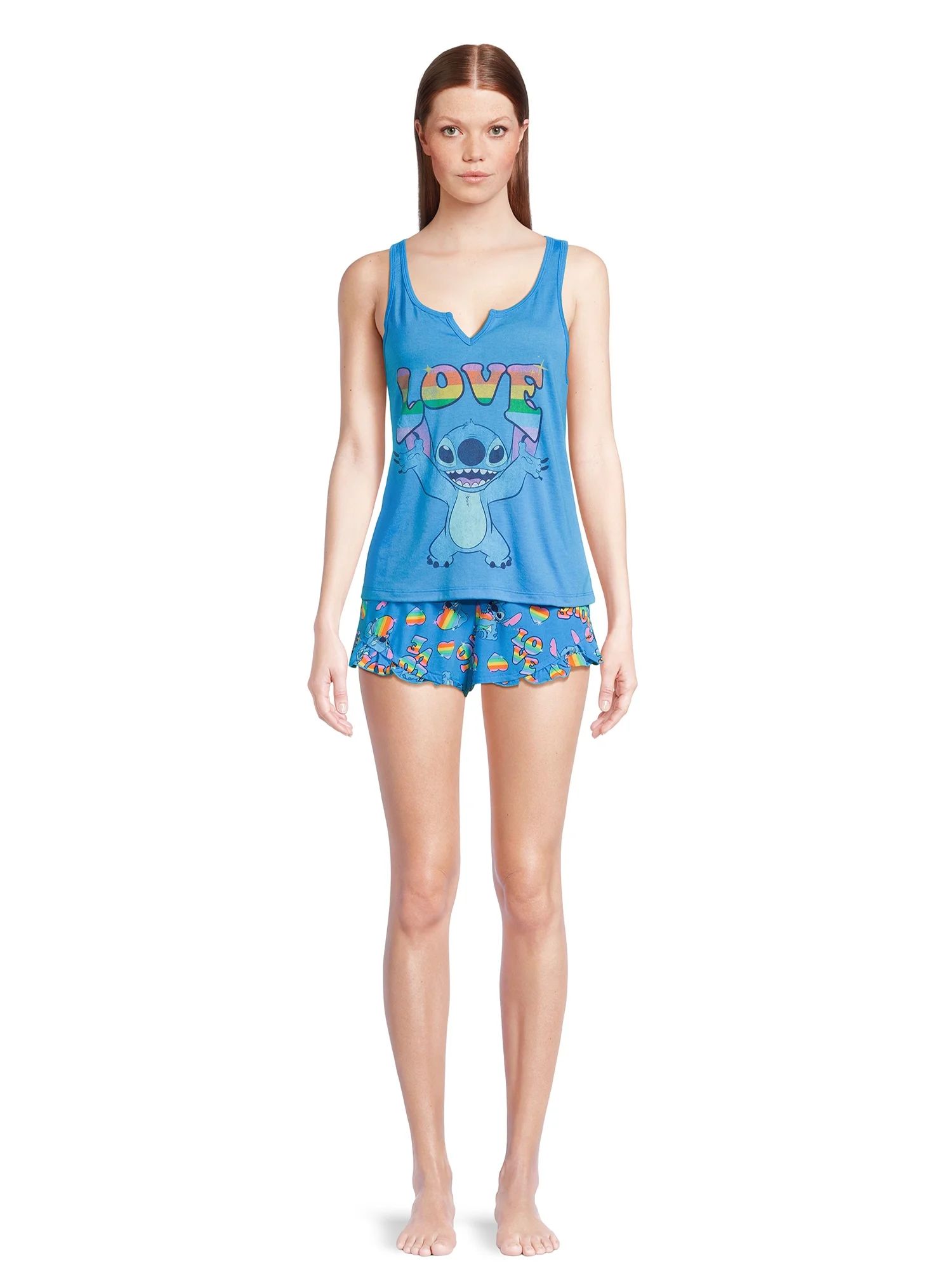 Disney Stitch Women's Tank Top and Shorts Pajama Set, 2-Piece, Sizes XS-3X | Walmart (US)