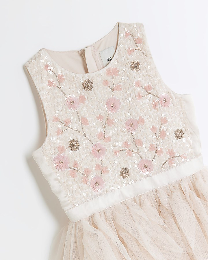 Girls pink embellished flower girl dress | River Island (UK & IE)