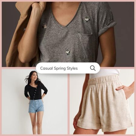 Casual Spring Styles for Petites - Spring outfits of dresses, shorts, blouses, and graphic tees for her from Anthropologie, Abercrombie, Madewell, & More

#LTKSeasonal #LTKstyletip #LTKSpringSale