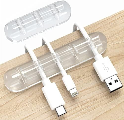 Cord Organizer, Clear Cable Clips Cable Management, Cable Organizers USB Cable Holder Wire Organi... | Amazon (US)