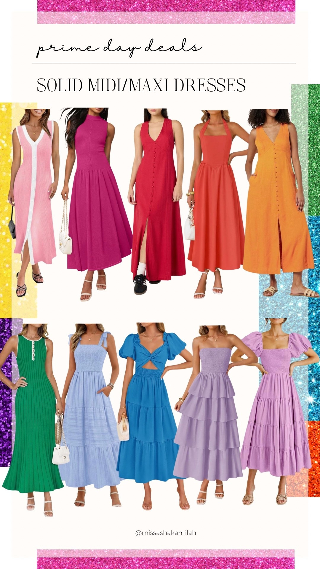 PRIME DAY DEALS: colorful solid maxi/midi length dresses - all perfect for summer! Im obsessedddd 🌈

#LTKFindsUnder50 #LTKMidsize #LTKStyleTip