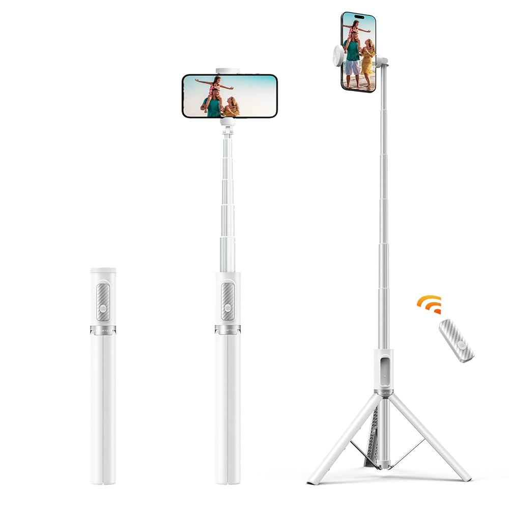 ATUMTEK 62" Selfie Stick Tripod, Extendable Aluminum Tripod with Rechargeable Bluetooth Remote, C... | Amazon (US)