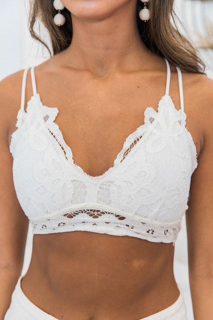 So This Is Love Lace Bralette Ivory | The Pink Lily Boutique