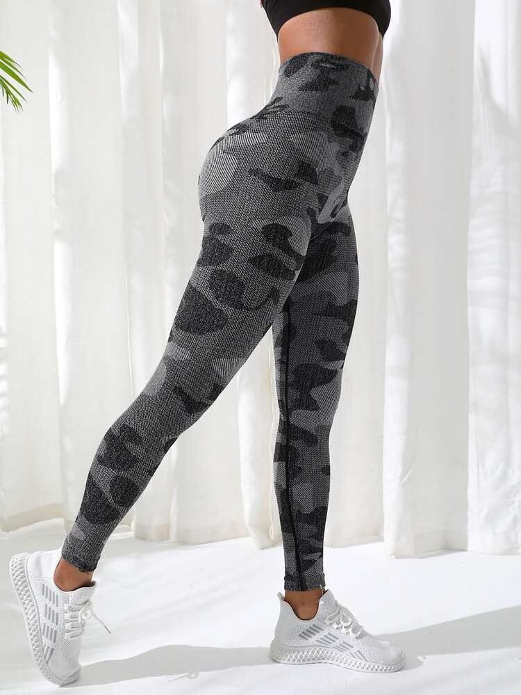 Camo Print Wideband Waist Sports Leggings | SHEIN