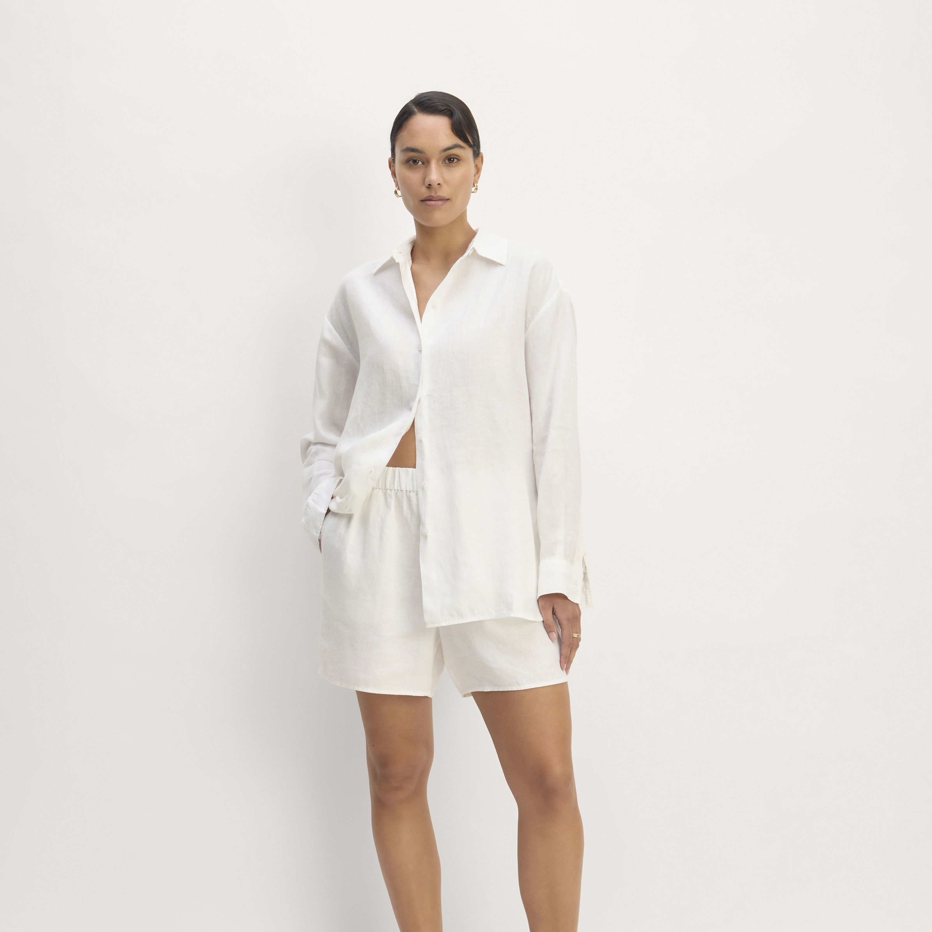 Women's Linen Easy Short by Everlane in White, Size S | Everlane