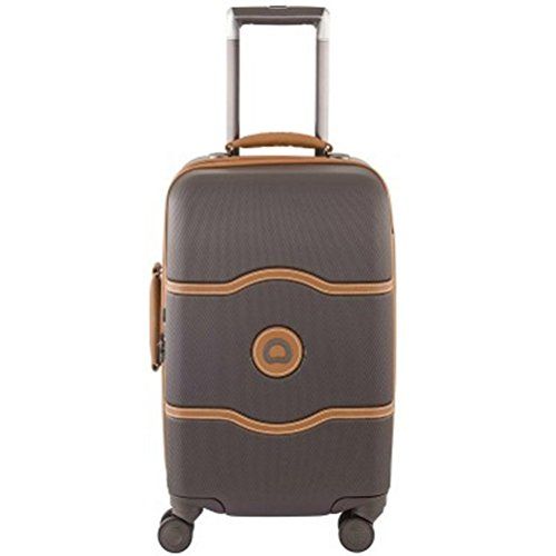 Delsey Luggage Chatelet Hard+ 21 Inch Carry On 4 Wheel Spinner Luggage, Brown 21 | Amazon (US)