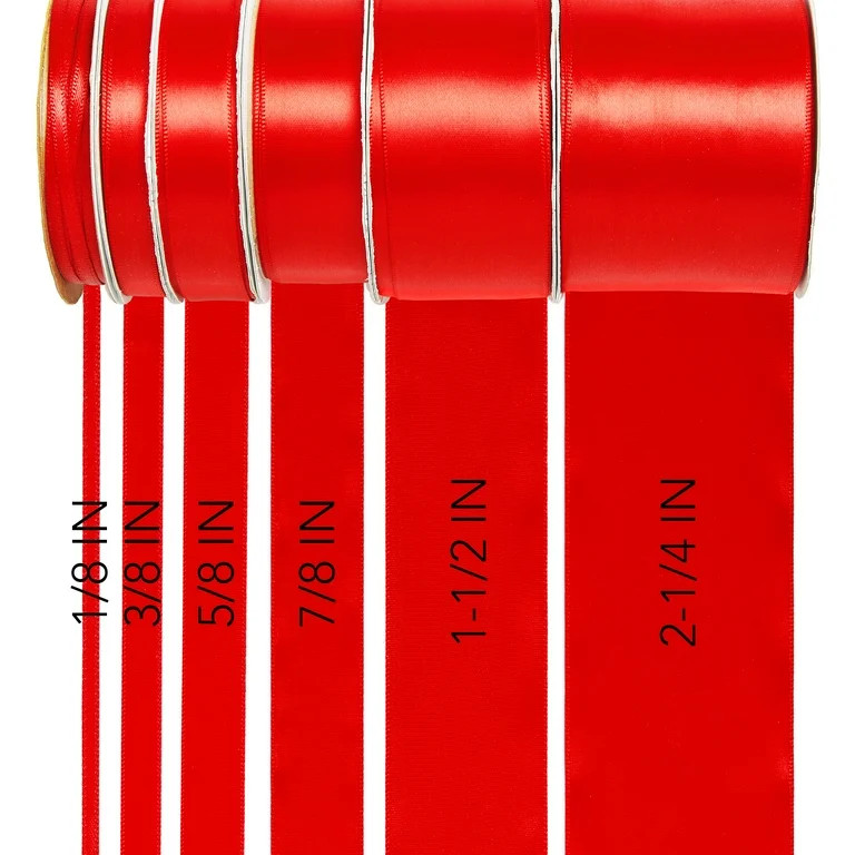 Offray Ribbon, Red 7/8 inch Stripe Grosgrain Ribbon, 9 feet | Walmart (US)