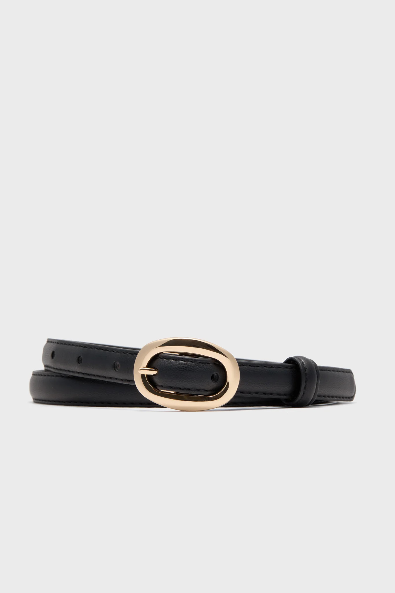 Black Oval Buckle Skinny Belt | Tuckernuck (US)