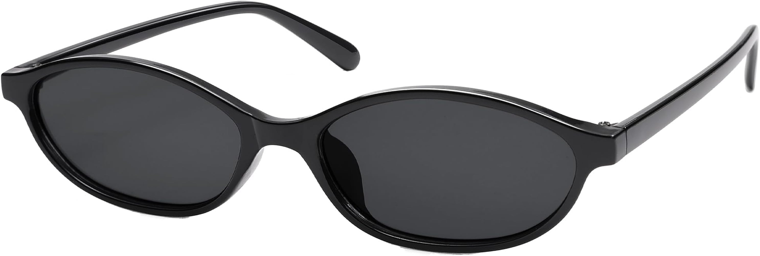 Lentes de sol pequeños ovalados retro para mujer, de los años 90, con protección UV estrecha, ... | Amazon (US)