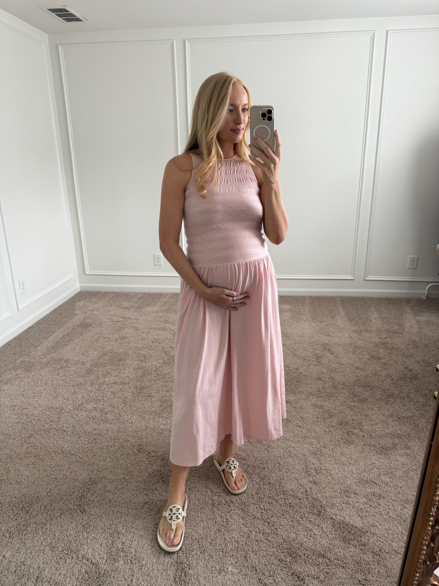 Casual summer look! This dress runs really small in the top so I recommend sizing up. Dress is bump friendly. Summer dresses // maxi dresses // vacation dresses // casual dresses // brunch dresses // Target dresses 

#LTKFindsUnder50 #LTKSeasonal #LTKSummerEdit