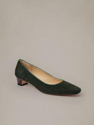 J.McLaughlin Women's Josie Suede Pumps Green, Size 10 | J.McLaughlin