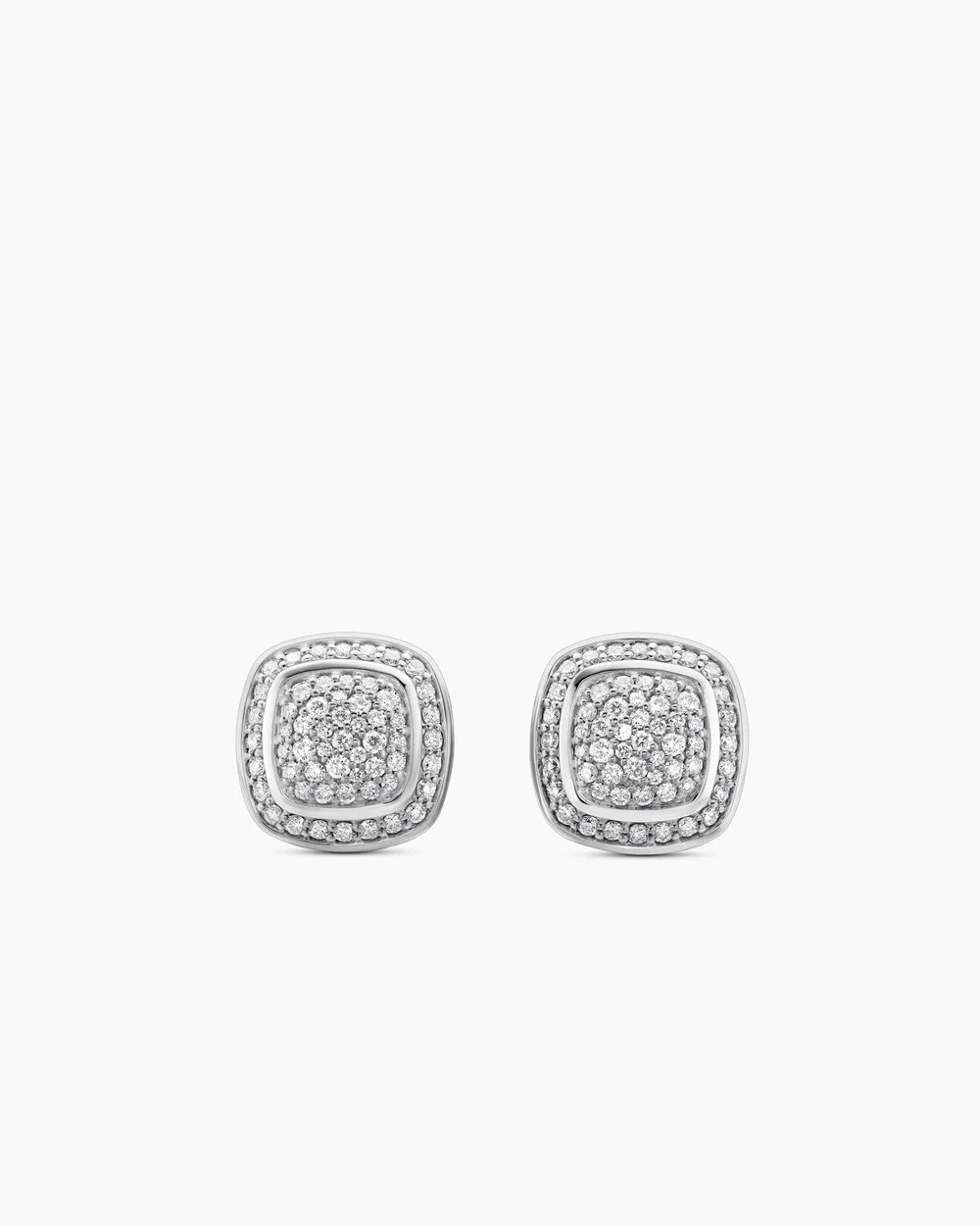 David Yurman | Albion® Stud Earrings in Sterling Silver with Pavé Diamonds, 7mm | David Yurman