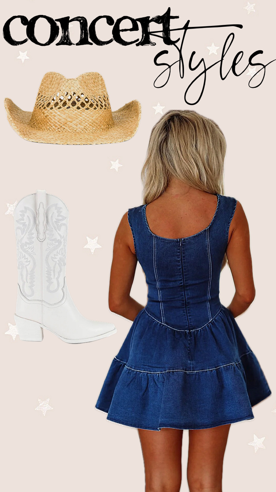 Outfit for a Country concert 
Styles for Summer 
Concert Outfits Lookbook 2024
Denim dress
Country Style
Cowboy hat 
Cowgirl looks
Nashville outfit guide
Broadway Style guide 
Music city denim and boots styles 


#LTKStyleTip #LTKTravel #LTKMidsize