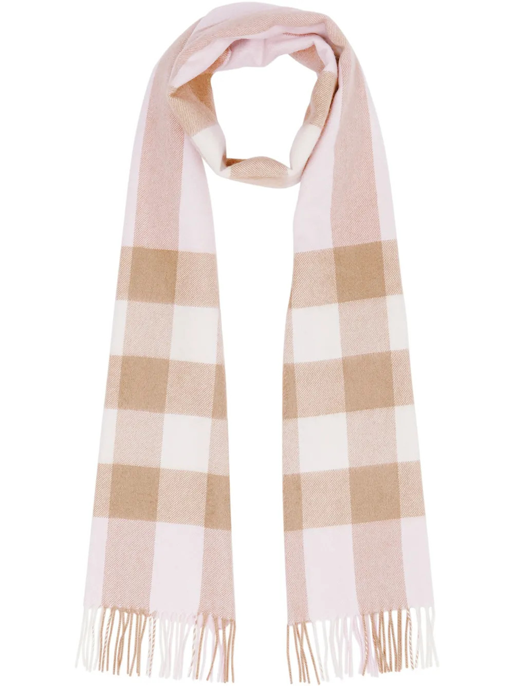 Burberry Check Pattern Cashmere Scarf | Neutrals | FARFETCH | Farfetch Global