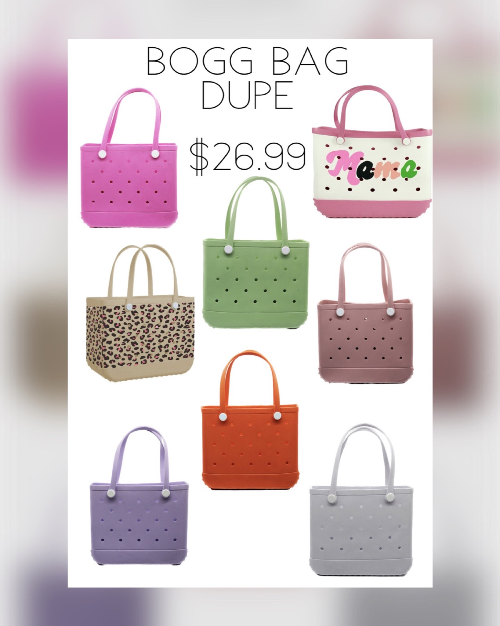 Bogg Bag Dupe 
Boolore beach tote on flash sale, ending soon 
$26.99 for smaller ones $44.99 for the big ones

#LTKFind #LTKunder50 #LTKsalealert