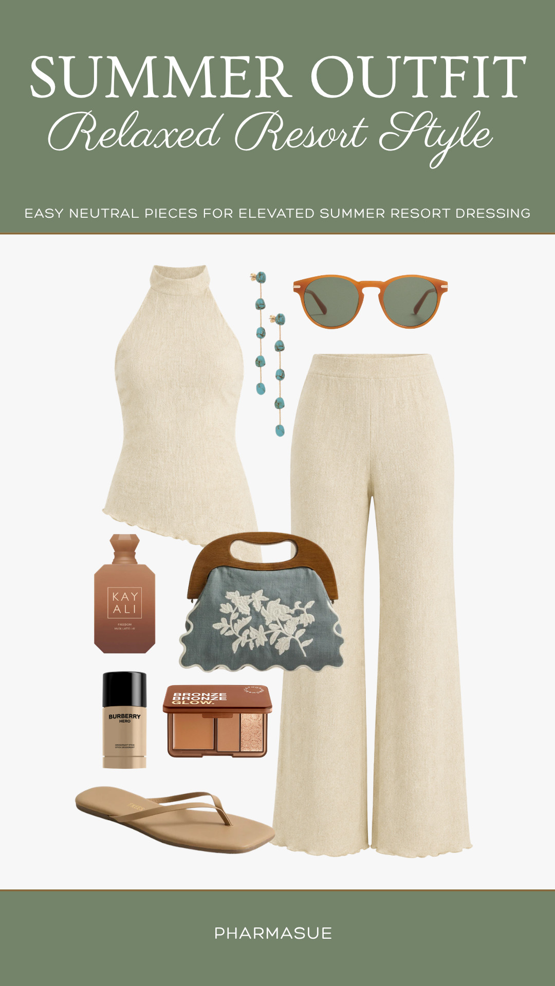 Relaxed resort dressing but elevated 🤍🌿
Easy neutral separates, woven accessories, bronzed beauty favorites, and chic vacation essentials you’ll wear on repeat all summer long. Linking the full look + accessories ✨ 

 #LTKootd #LTKmomlife #LTKOver40