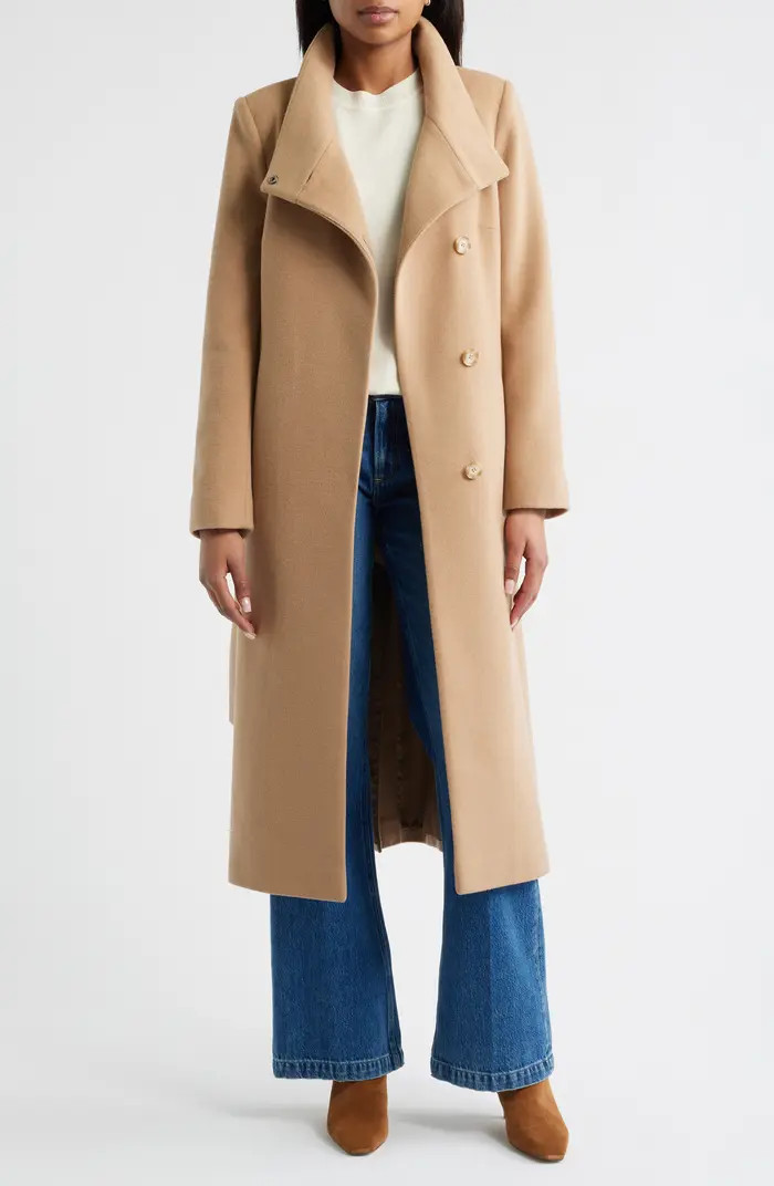Sam Edelman Stand Collar Wrap Coat | Nordstrom | Nordstrom
