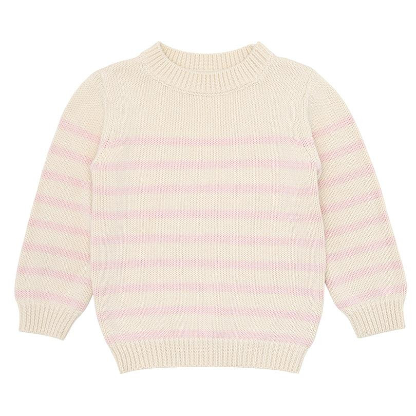 unisex navy and cream stripe knit sweater | minnow