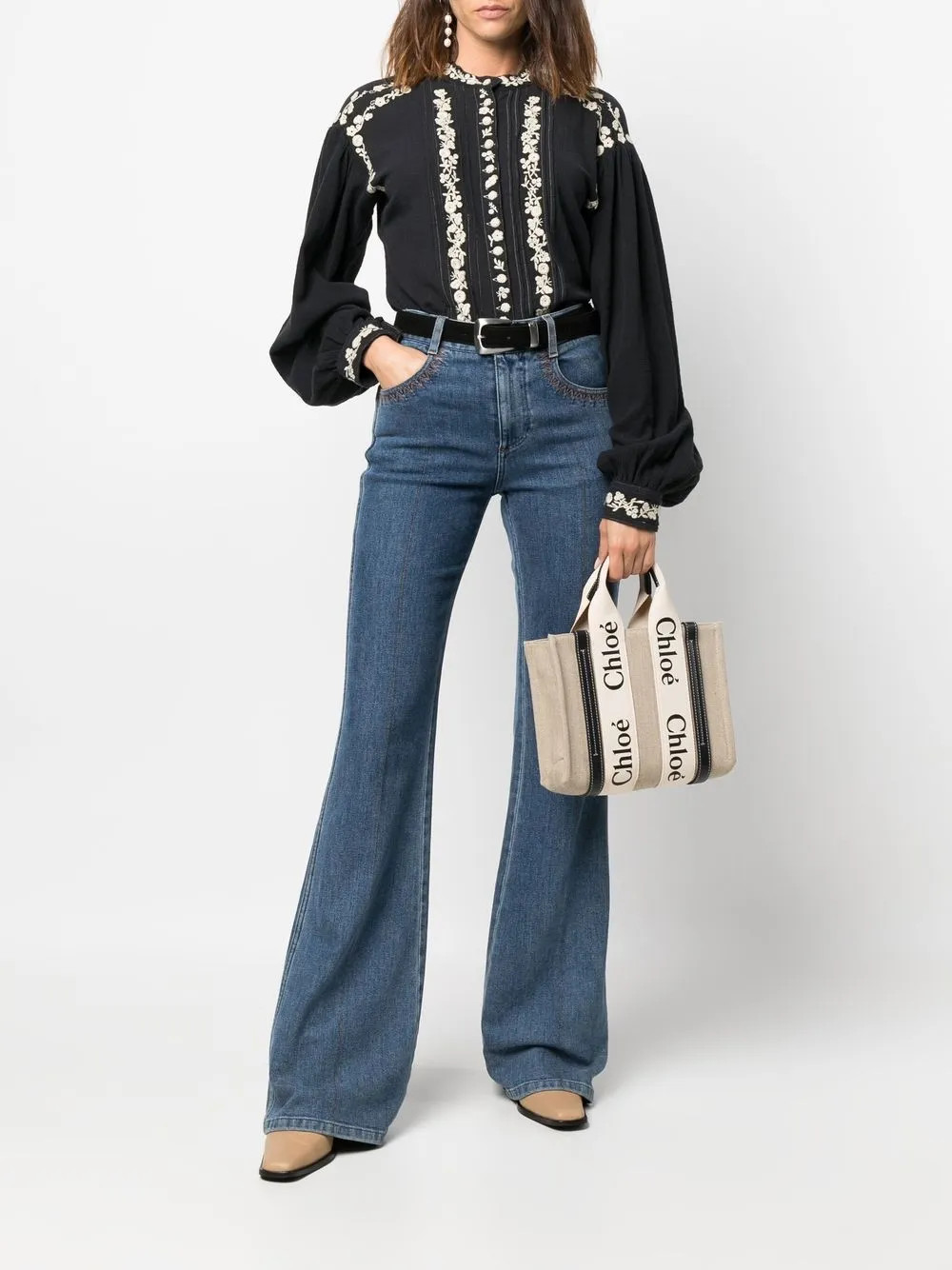 Chloé Woody logo-strap Tote Bag | Neutrals | FARFETCH | Farfetch Global