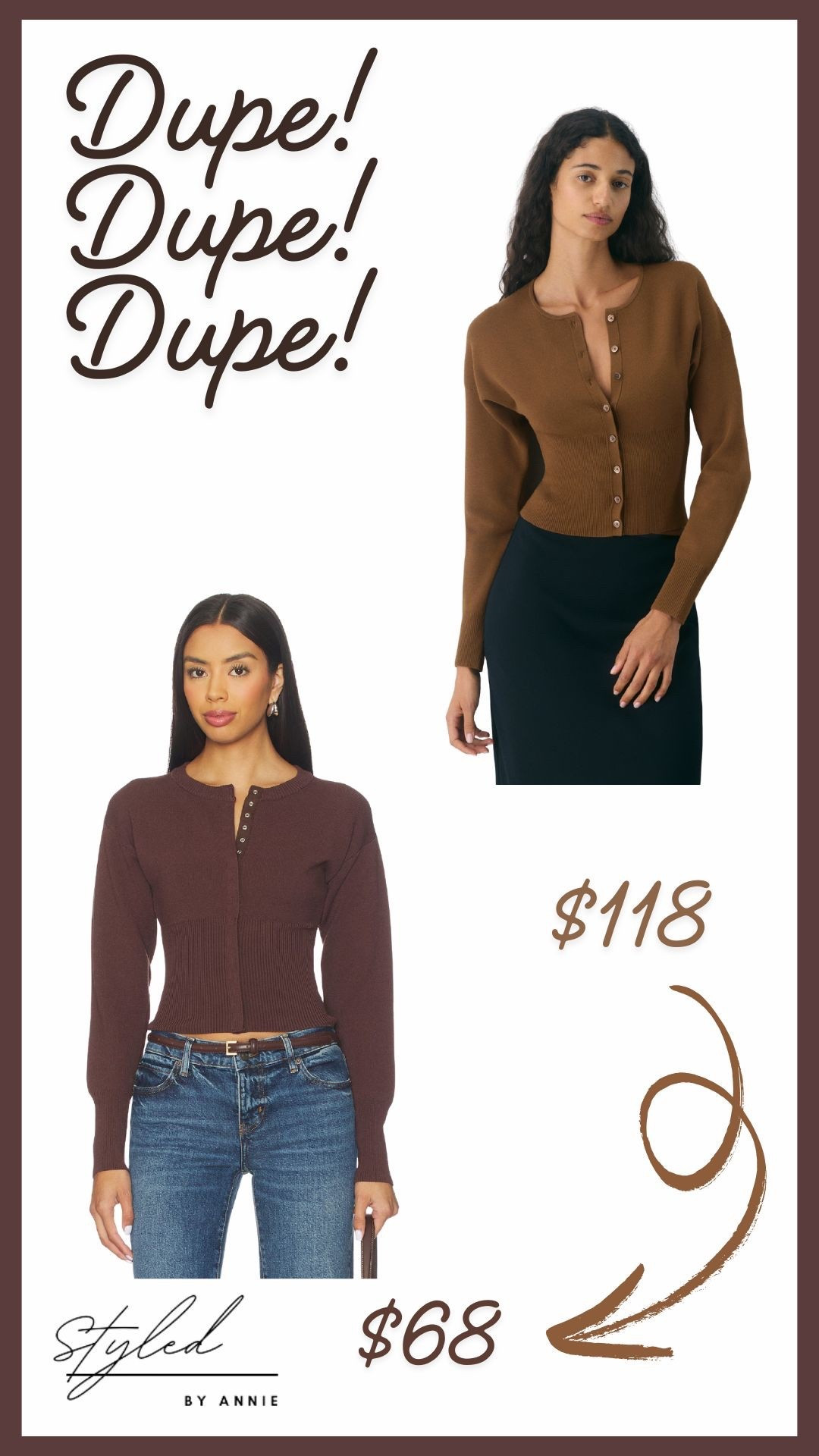 Dupe for the fan favorite cinched waist cardigan🫶

#cardigan #dupe #budget #workwear #revolve

#LTKFindsUnder100 #LTKWorkwear #LTKSeasonal