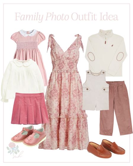 Family photo outfit ideas floral and rosy pink color scheme 

#LTKfamily #LTKHoliday #LTKGiftGuide