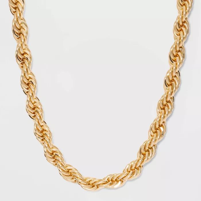 SUGARFIX by BaubleBar Braided Link Chain Statement Necklace - Gold | Target