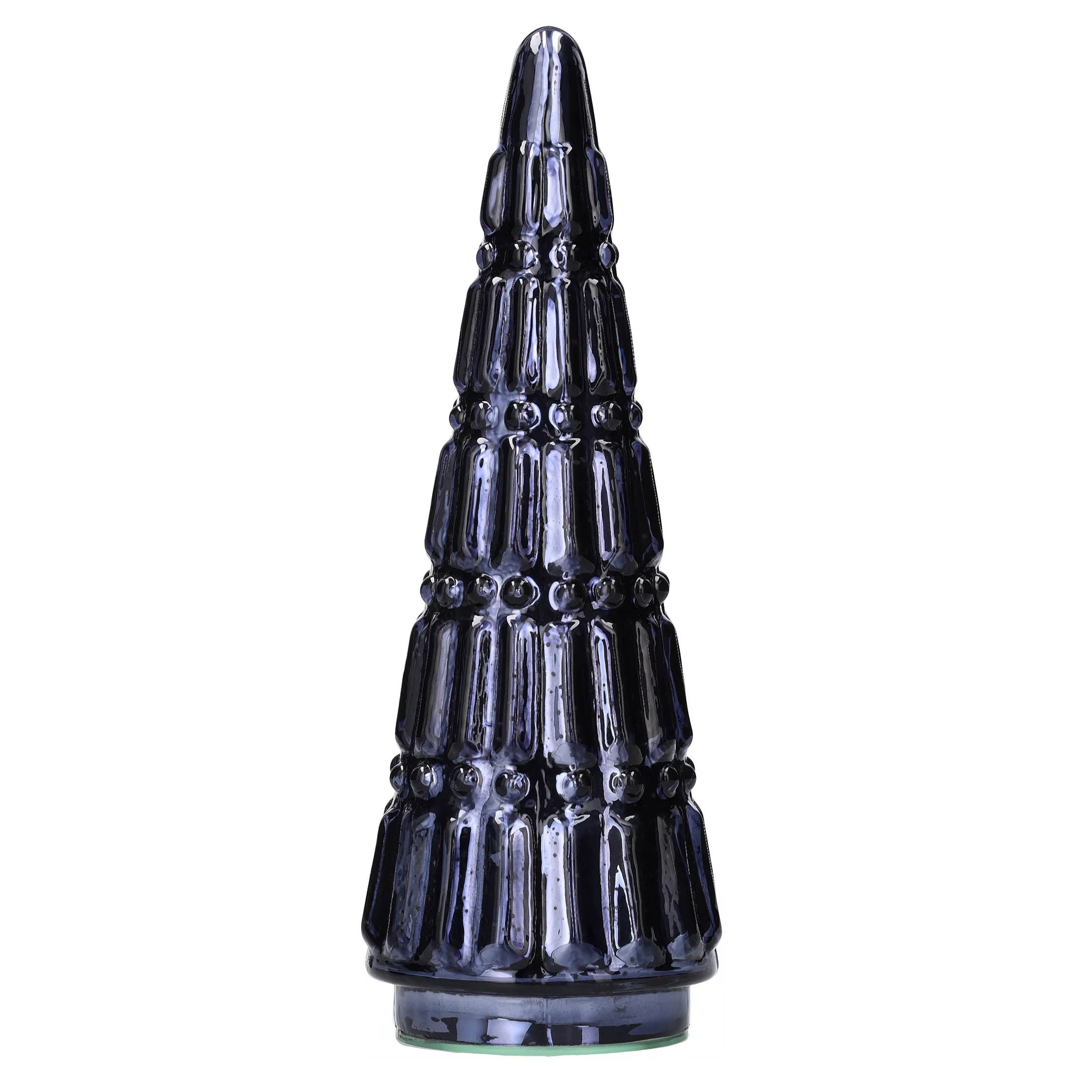 Glass Tree Christmas Decoration, Blue, 12", by Holiday Time | Walmart (US)