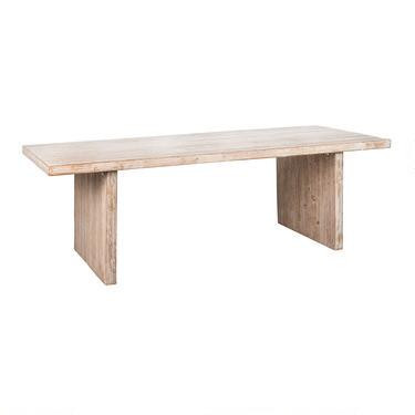 Tyne Aged White Reclaimed Pine Dining Table | World Market
