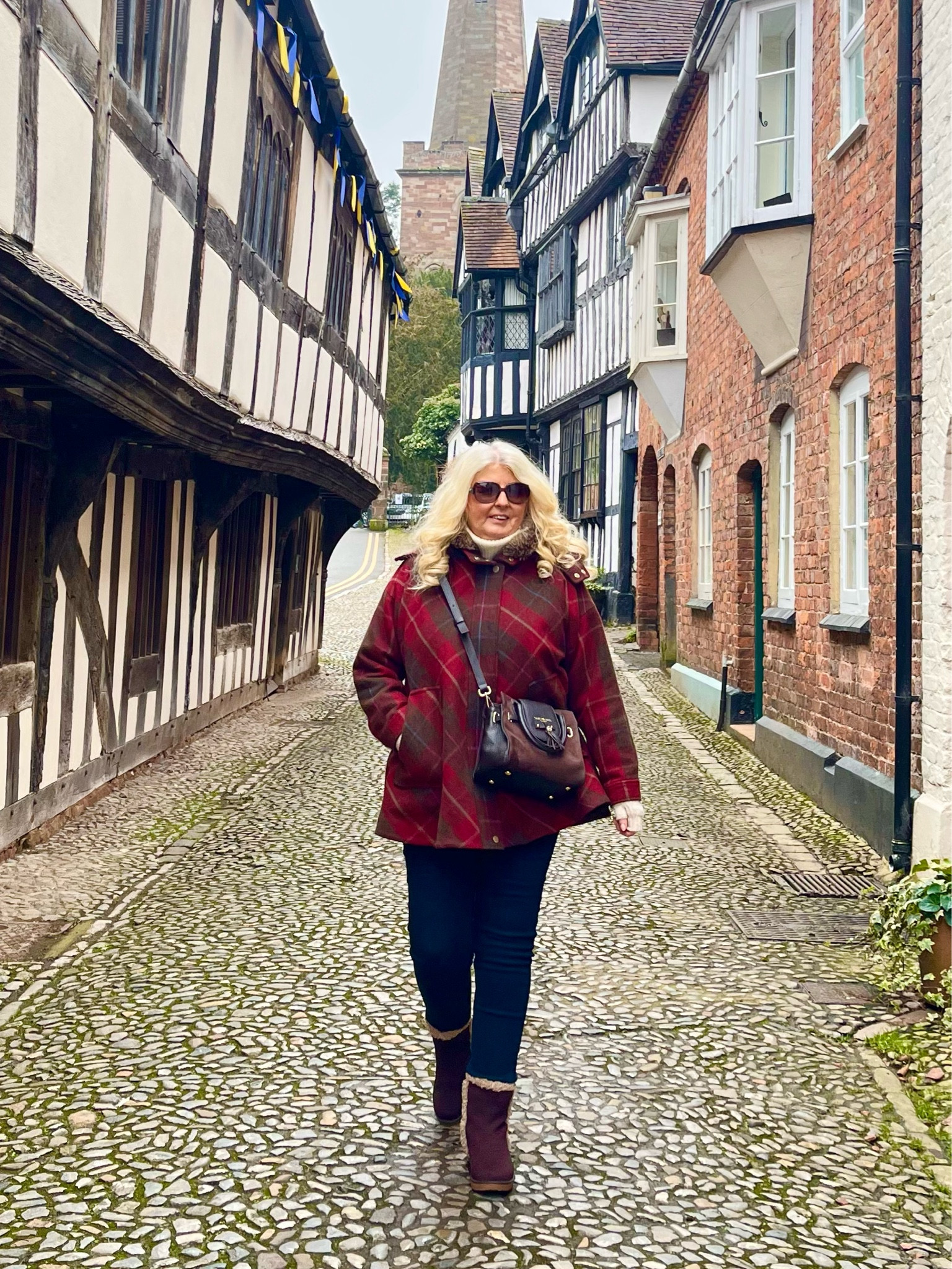 Tweed cape jacket from Joules skinny jeans and water repellent boots from Vivaia

#LTKSeasonal #LTKfindsunder100 #LTKeurope