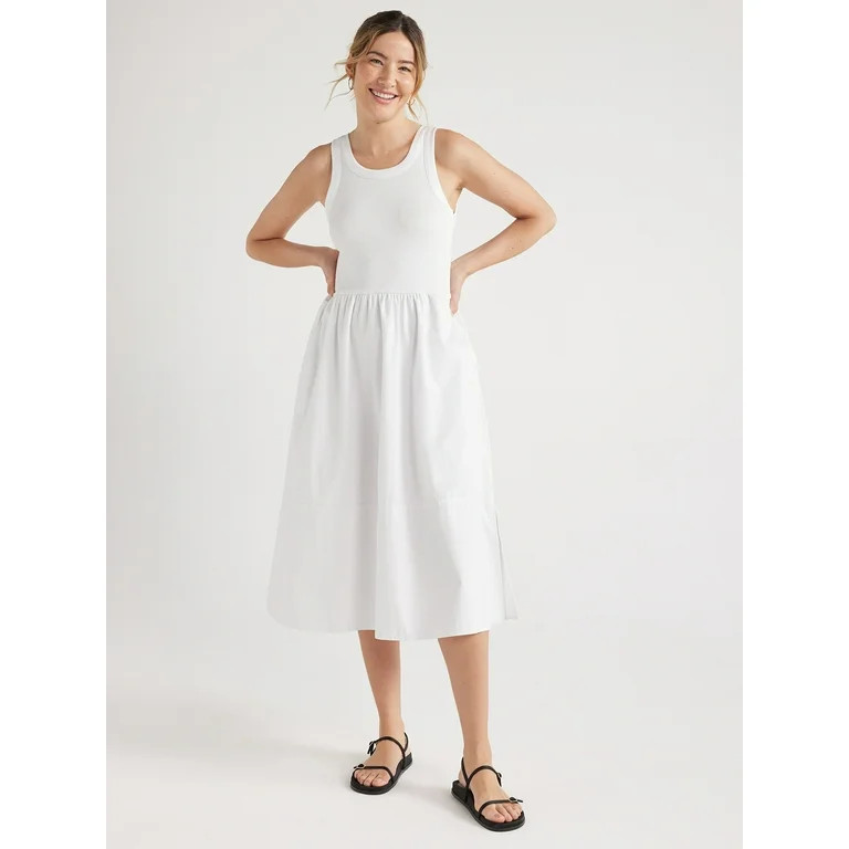 Free Assembly Women's Mixy Tank Dress, Sizes XS-XXL | Walmart (US)