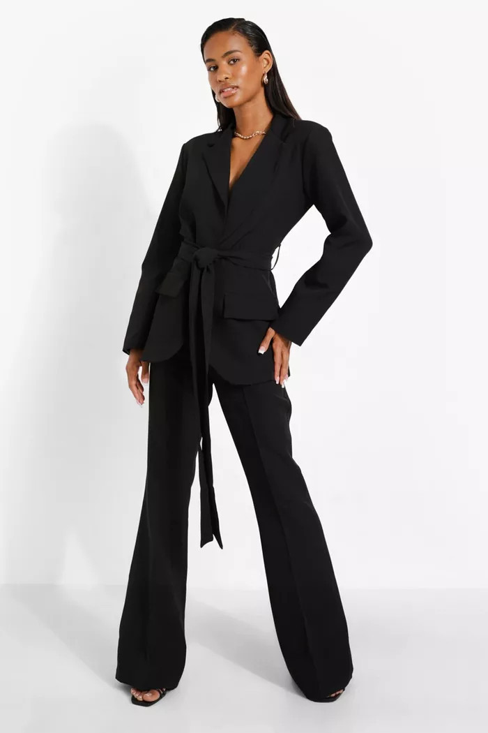 Obi Tie Waist Tailored Blazer | boohoo (US & Canada)