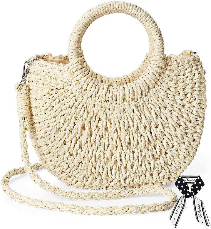 Dailyacc Straw Shoulder Bag For Women Woven Purse Summer Beach Envelope Clutch Straws Wallet | Amazon (US)