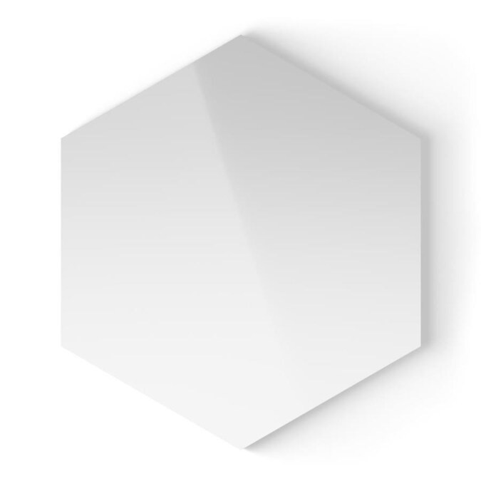 SpeedTiles Giant Hexagon White 4-Pack White 10-in x 10-in Glossy Metal Hexagon Patterned Peel & S... | Lowe's