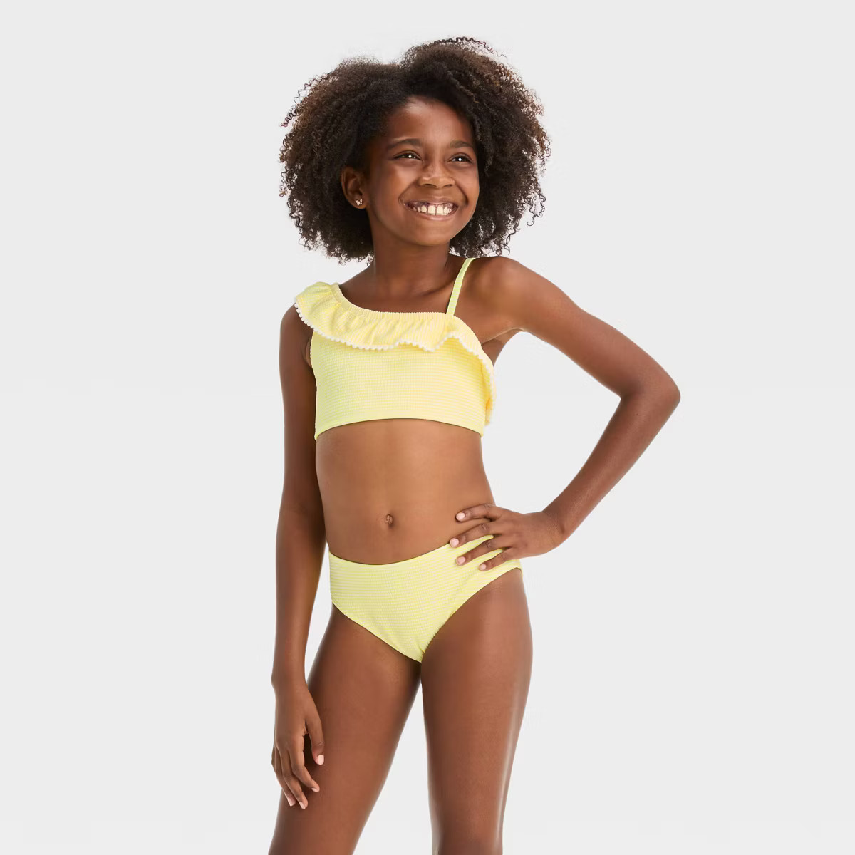 Girls' Sassy In Seersucker Bikini Set - Cat & Jack™ Yellow | Target