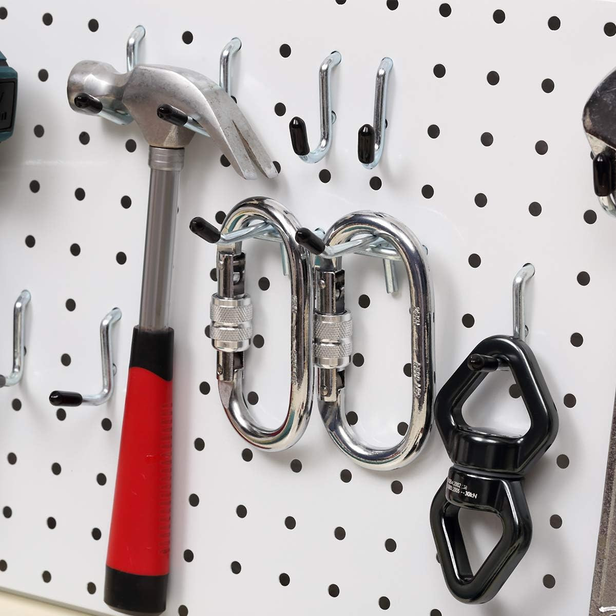 Coralov 30 Pcs Pegboard Hook Locks, Stainless Steel Peg Hook Securing Clip Peg Board Hook Accesso... | Amazon (US)