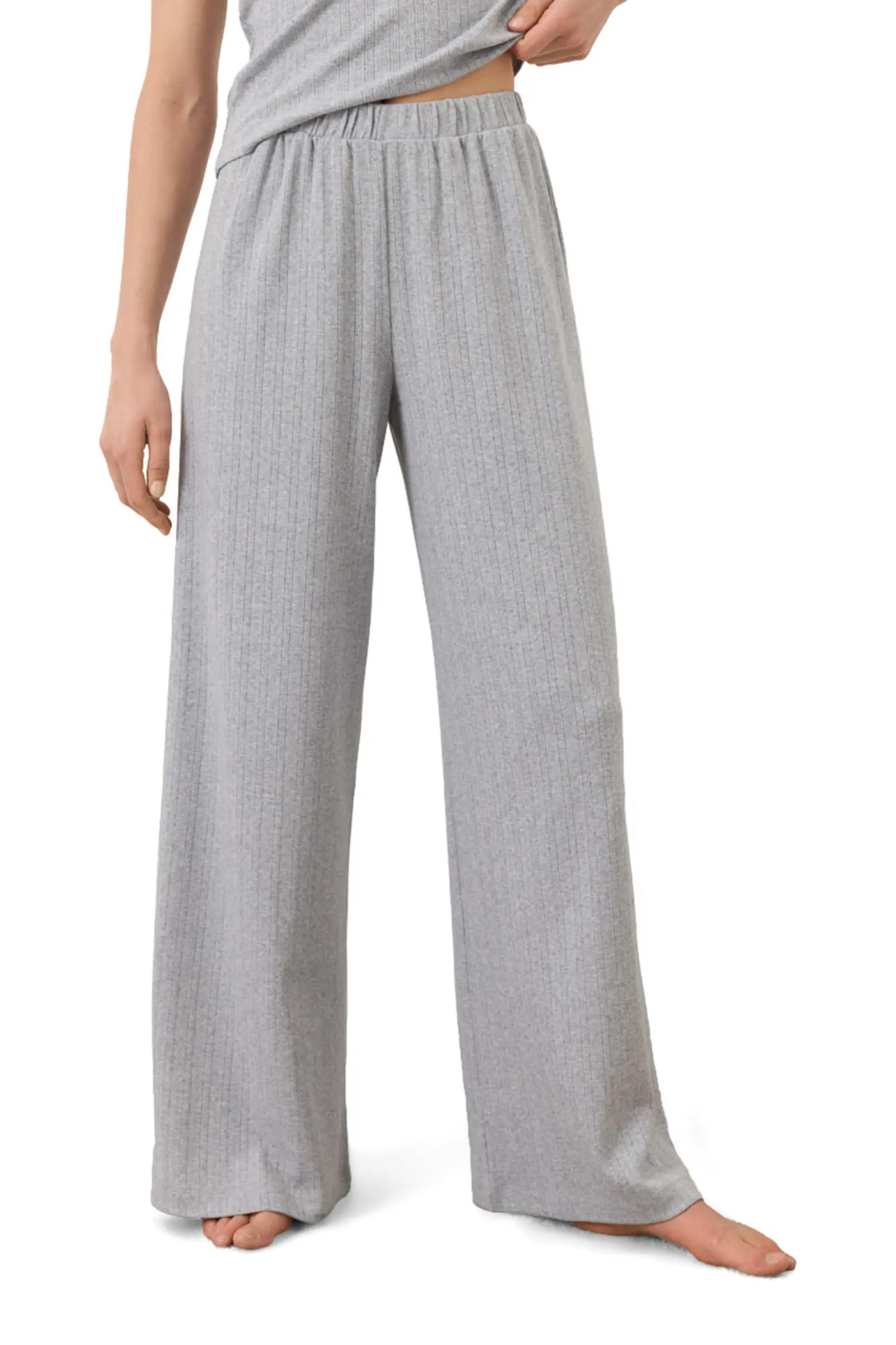 Organic Cotton Pointelle Wide Leg Pant (Women) | Nordstrom | Nordstrom