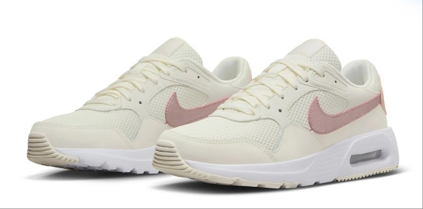 MAJOR SALE!! Just $63 for these Nike Air Max white sneakers with the cutest pop of rose gold pink 😍 I wear mine everywhere! Perfect for spring dresses, running errands, etc. Nike air max, nike, white sneakers, white tennis shoes, baseball mom, sports mom, casual mom style

#LTKshoecrush #LTKmidsize