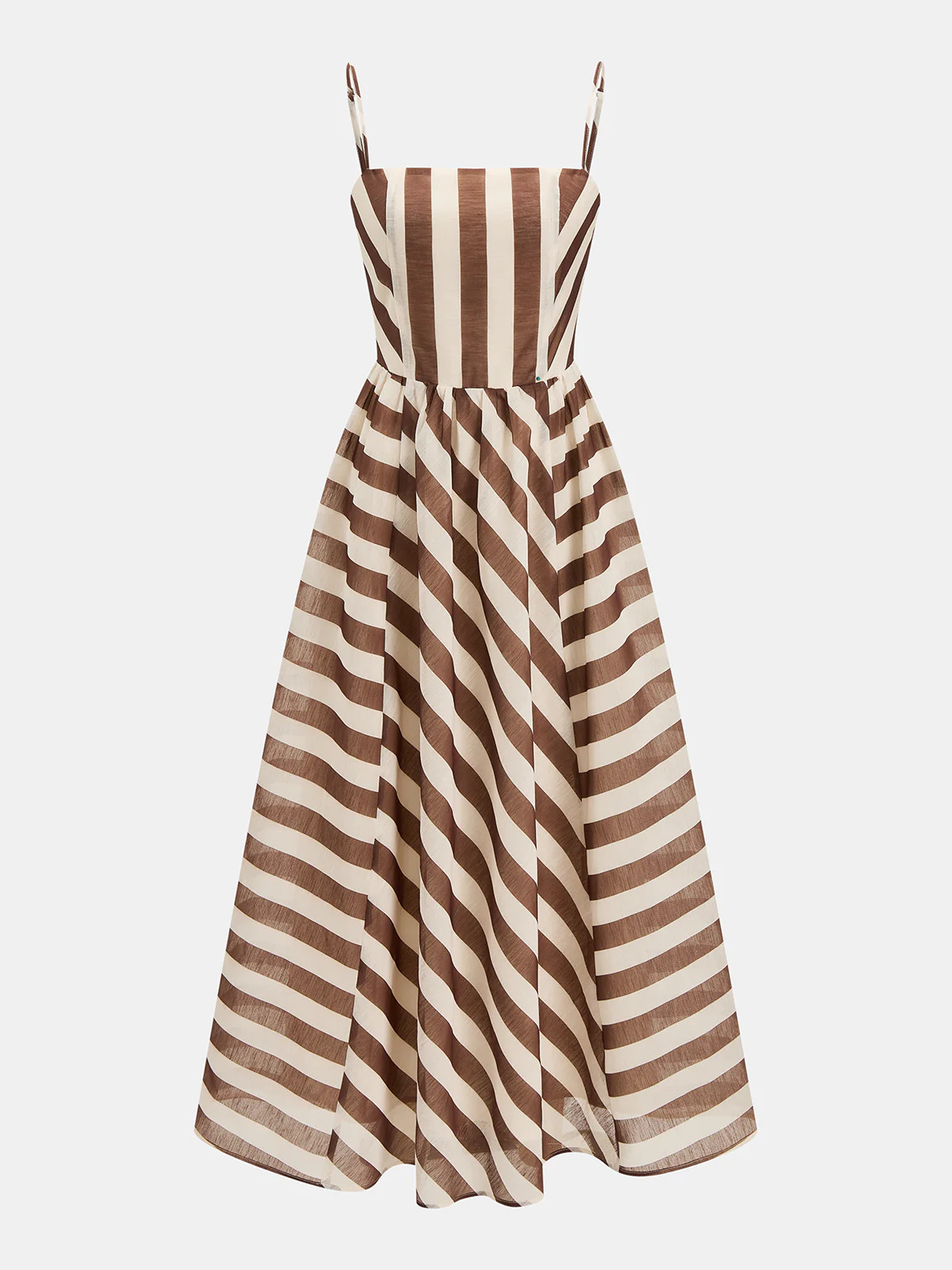 Striped Organza Cami Maxi Dress | Commense