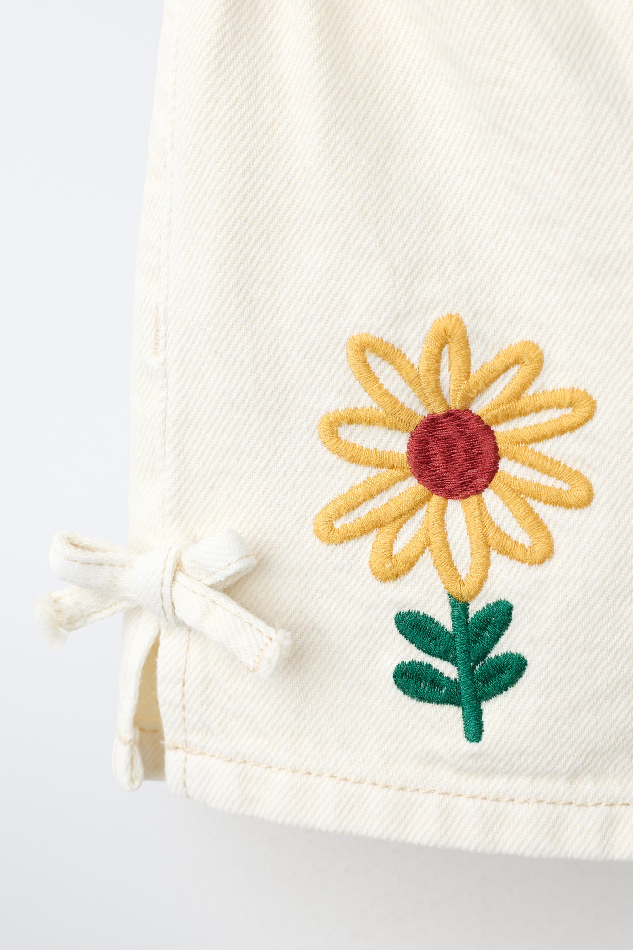 EMBROIDERED PAPERBAG SHORTS | Zara US