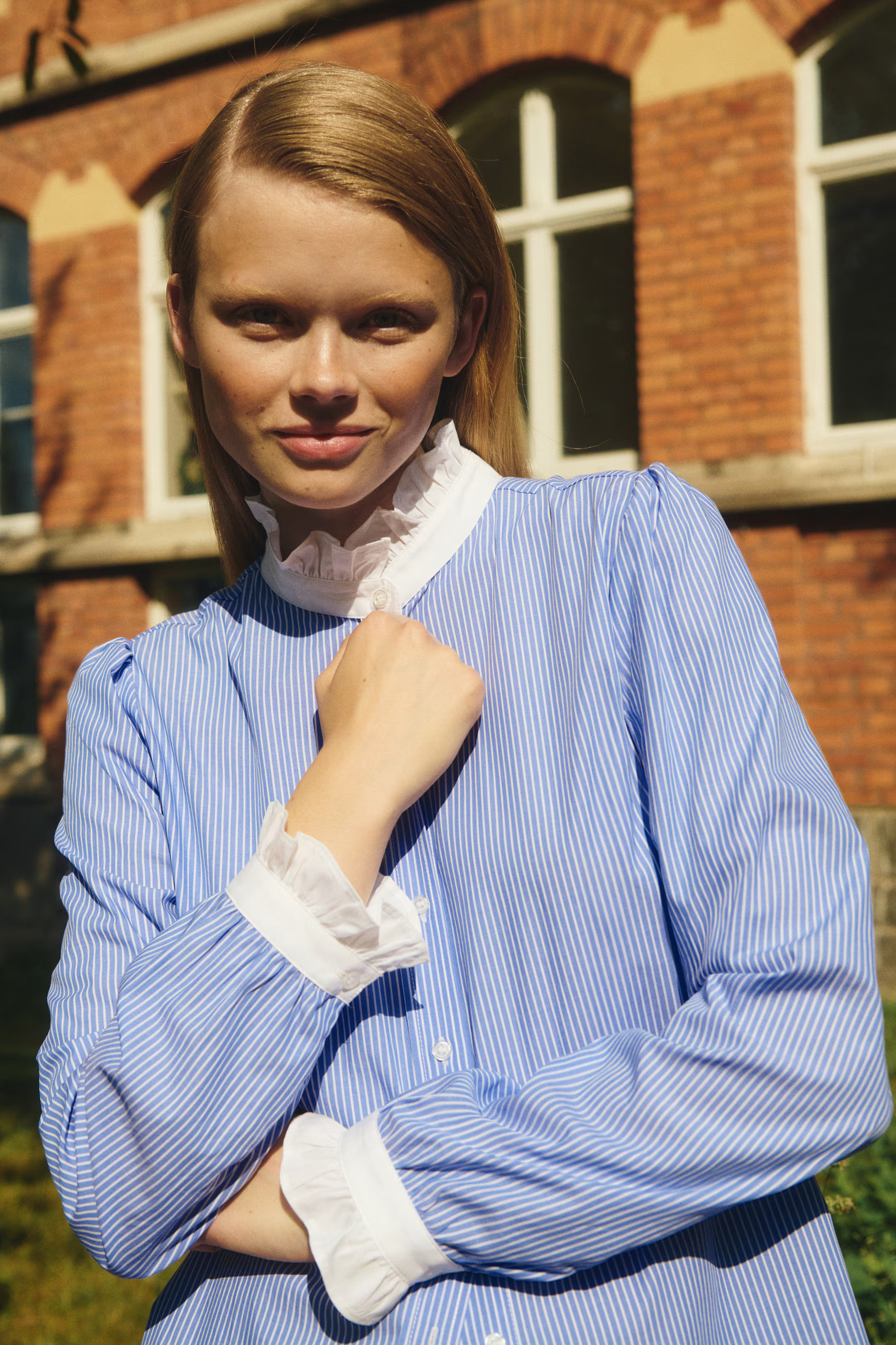 Frilled-collar blouse | H&M (UK, MY, IN, SG, PH, TW, HK)