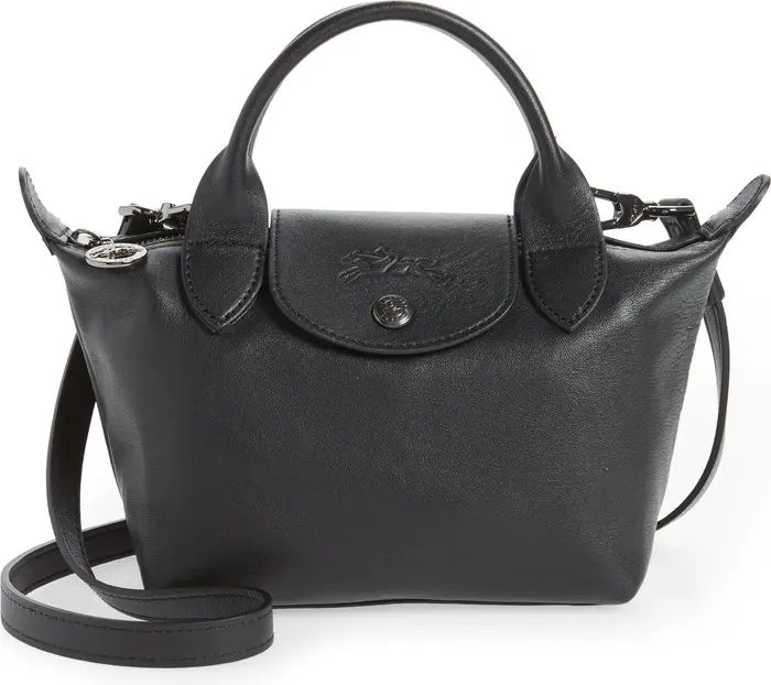 Mini Le Pliage Cuir Leather Top Handle Bag | Nordstrom