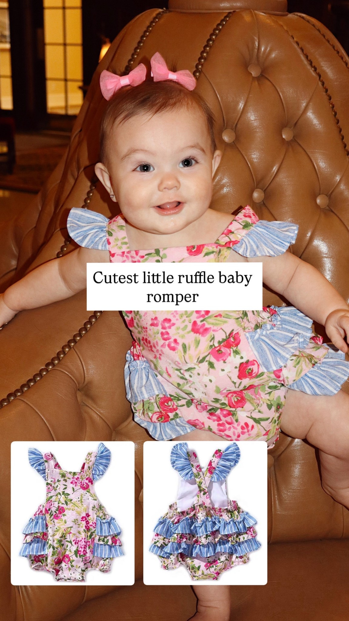 Ruffle baby girl romperr