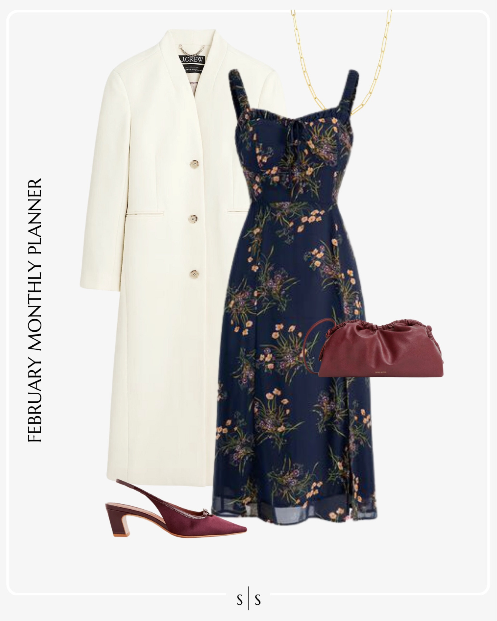 Monthly outfit planner: FEBRUARY: Winter looks | floral dress, knit long coat, handbag, sling back heel 

Valentine’s Day, wedding guest dress, date night outfitt

See the entire calendar on thesarahstories.com ✨ 


#LTKstyletip
