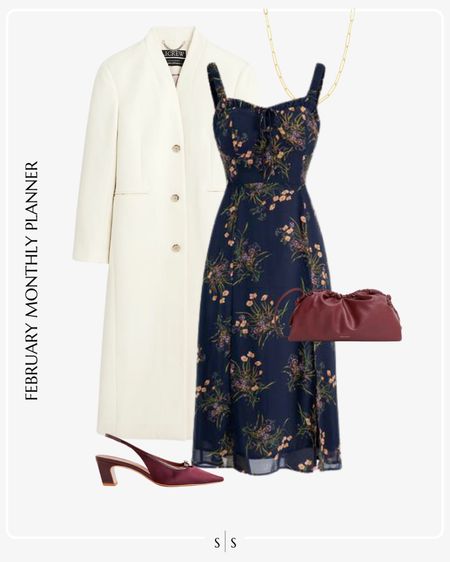 Monthly outfit planner: FEBRUARY: Winter looks | floral dress, knit long coat, handbag, sling back heel 

Valentine’s Day, wedding guest dress, date night outfitt

See the entire calendar on thesarahstories.com ✨ 


#LTKstyletip