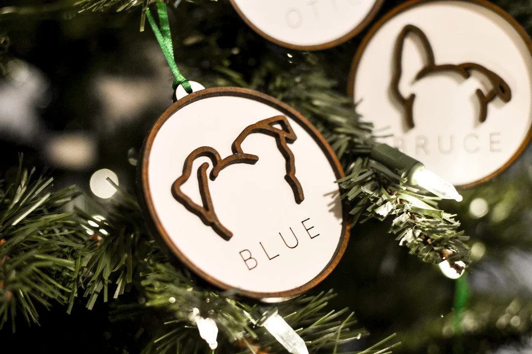 Dog Ear Ornament Custom Dog Ear Outline Based on a Photo of Your Dog Pet Memorial Dog Memorial Cu... | Etsy (US)